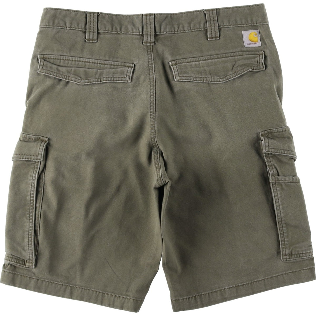 Carhartt Relaxed Fit Duck Cargo Shorts, Men's Size W36 (approx.) cotton Khaki type Vintage Second Hand