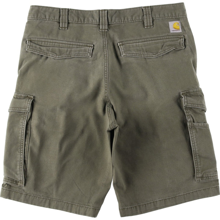 Carhartt Relaxed Fit Duck Cargo Shorts, Men's Size W36 (approx.) cotton Khaki type Vintage Second Hand