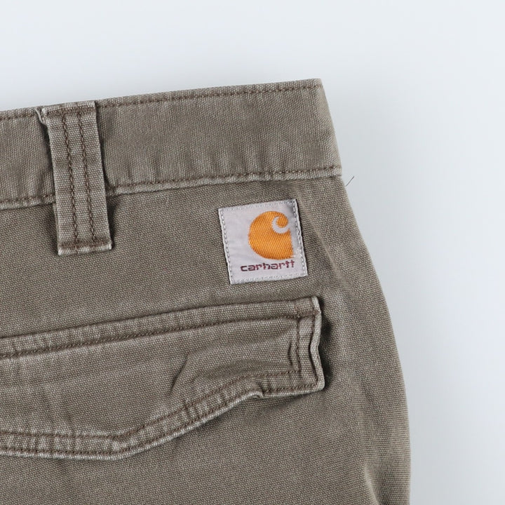 Carhartt Relaxed Fit Duck Cargo Shorts, Men's Size W36 (approx.) cotton Khaki type Vintage Second Hand