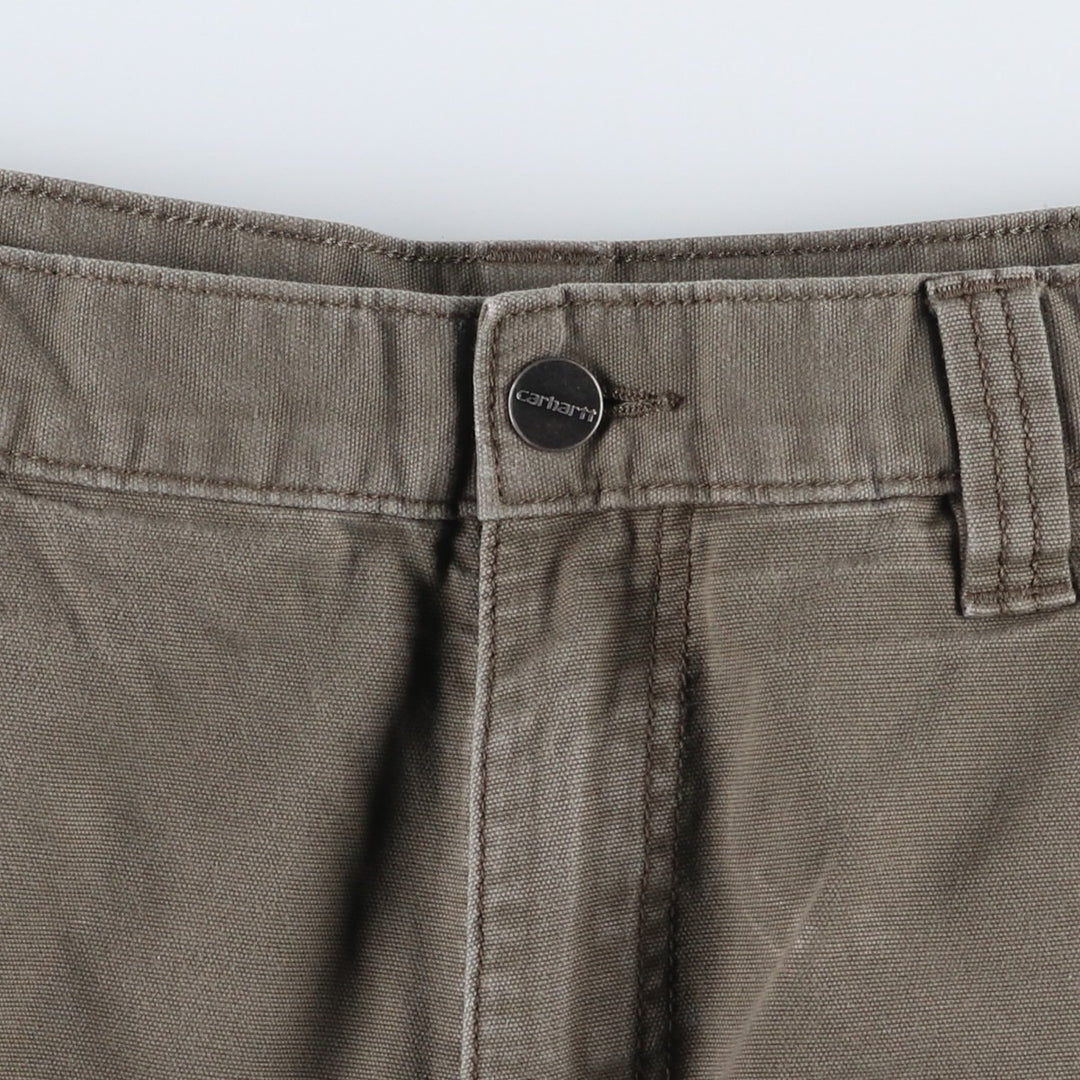 Carhartt Relaxed Fit Duck Cargo Shorts, Men's Size W36 (approx.) cotton Khaki type Vintage Second Hand