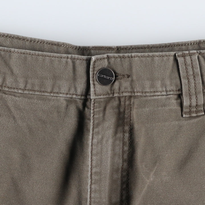 Carhartt Relaxed Fit Duck Cargo Shorts, Men's Size W36 (approx.) cotton Khaki type Vintage Second Hand