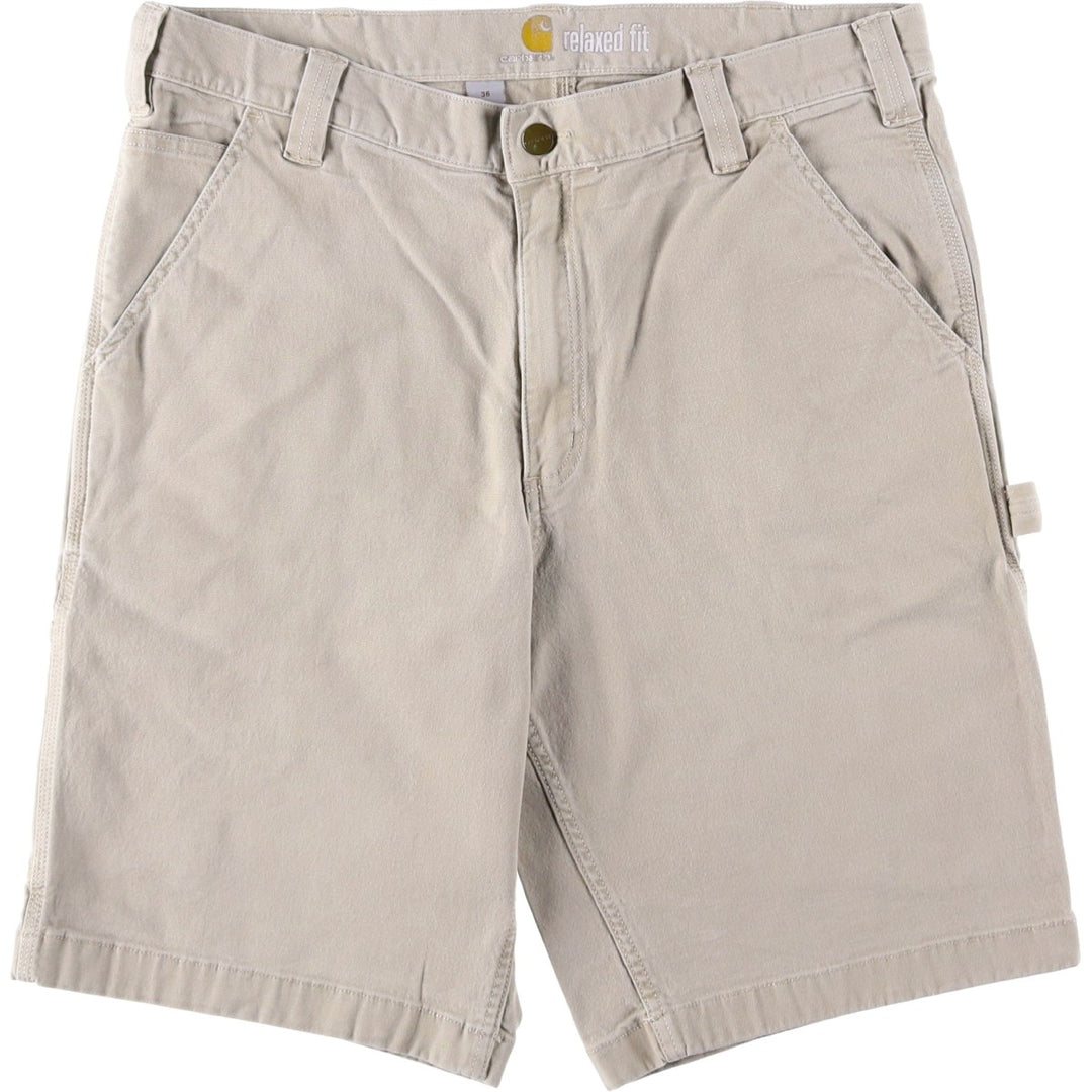 Carhartt Duck Canvas Painter Shorts, Men's W35 (approx.) cotton Beige type Vintage Second Hand