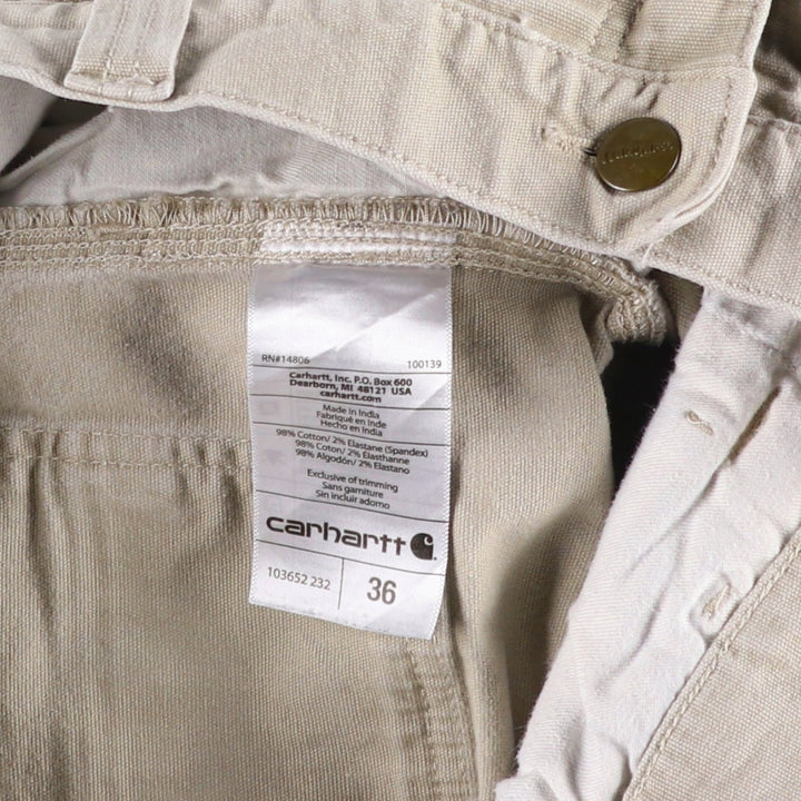Carhartt Duck Canvas Painter Shorts, Men's W35 (approx.) cotton Beige type Vintage Second Hand