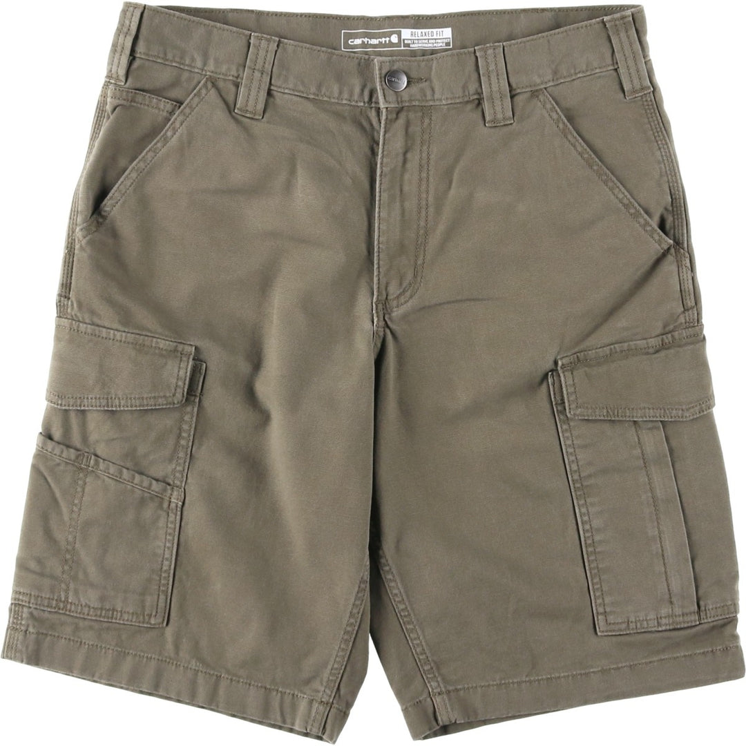 Carhartt Relaxed Fit Duck Cargo Shorts, Men's Size W32 cotton Khaki type Vintage Second Hand