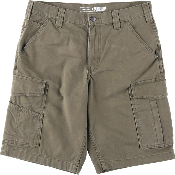 Carhartt Relaxed Fit Duck Cargo Shorts, Men's Size W32 cotton Khaki type Vintage Second Hand