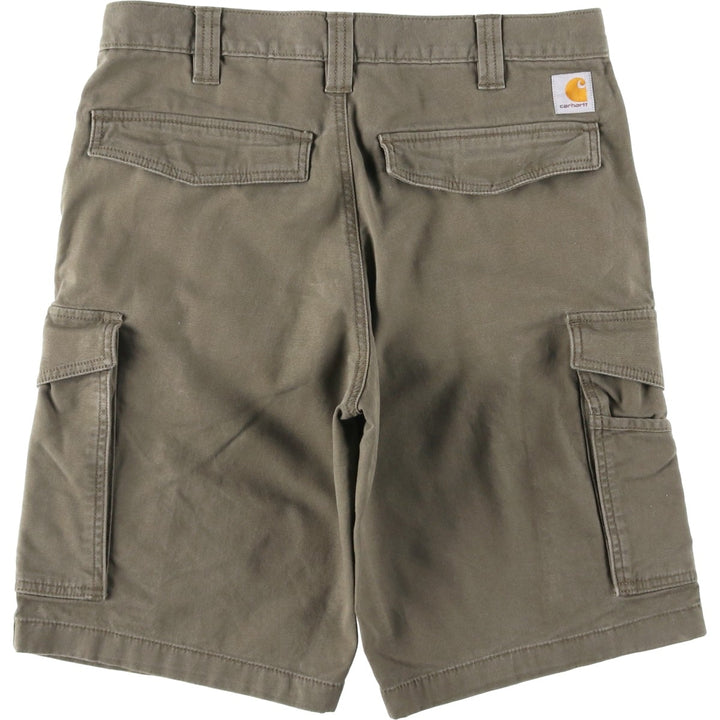 Carhartt Relaxed Fit Duck Cargo Shorts, Men's Size W32 cotton Khaki type Vintage Second Hand