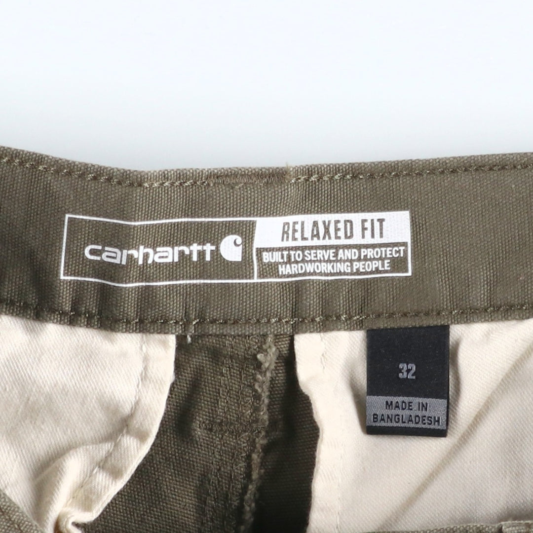 Carhartt Relaxed Fit Duck Cargo Shorts, Men's Size W32 cotton Khaki type Vintage Second Hand