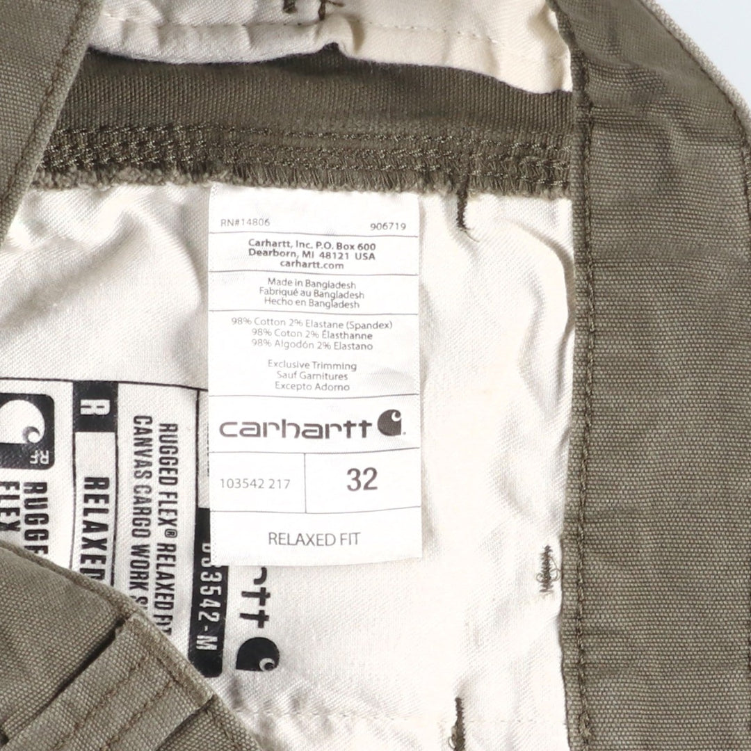 Carhartt Relaxed Fit Duck Cargo Shorts, Men's Size W32 cotton Khaki type Vintage Second Hand