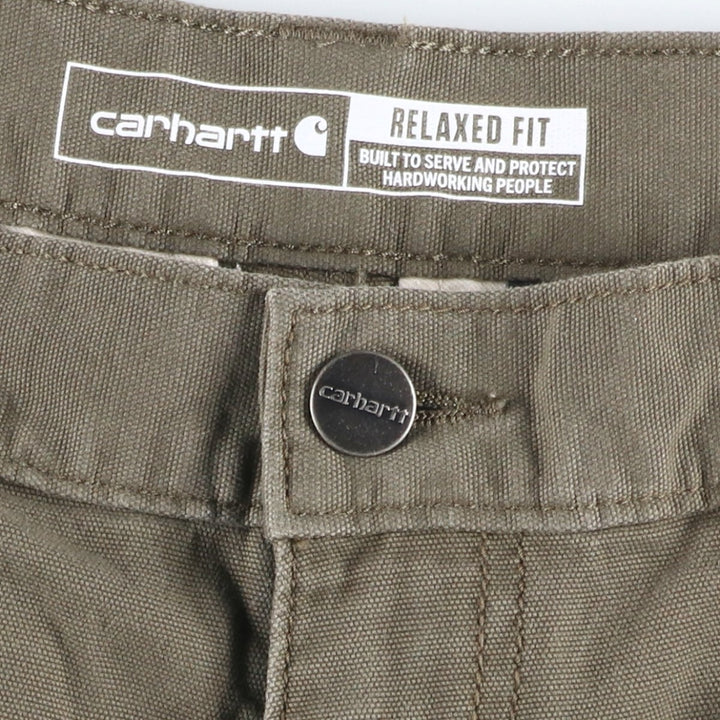 Carhartt Relaxed Fit Duck Cargo Shorts, Men's Size W32 cotton Khaki type Vintage Second Hand