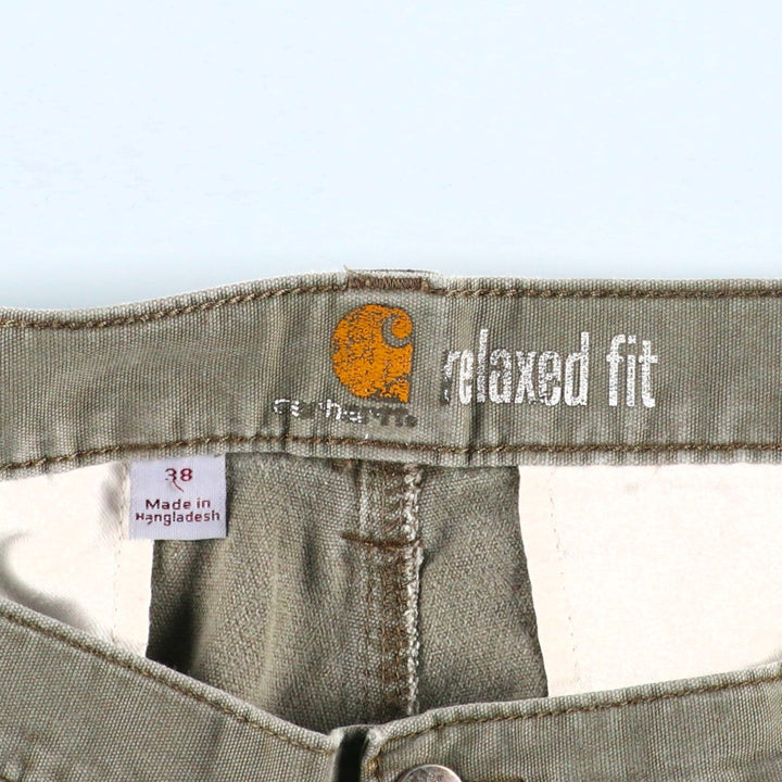 Carhartt Relaxed Fit Duck Cargo Shorts, Men's, W37 cotton Khaki type Vintage Second Hand