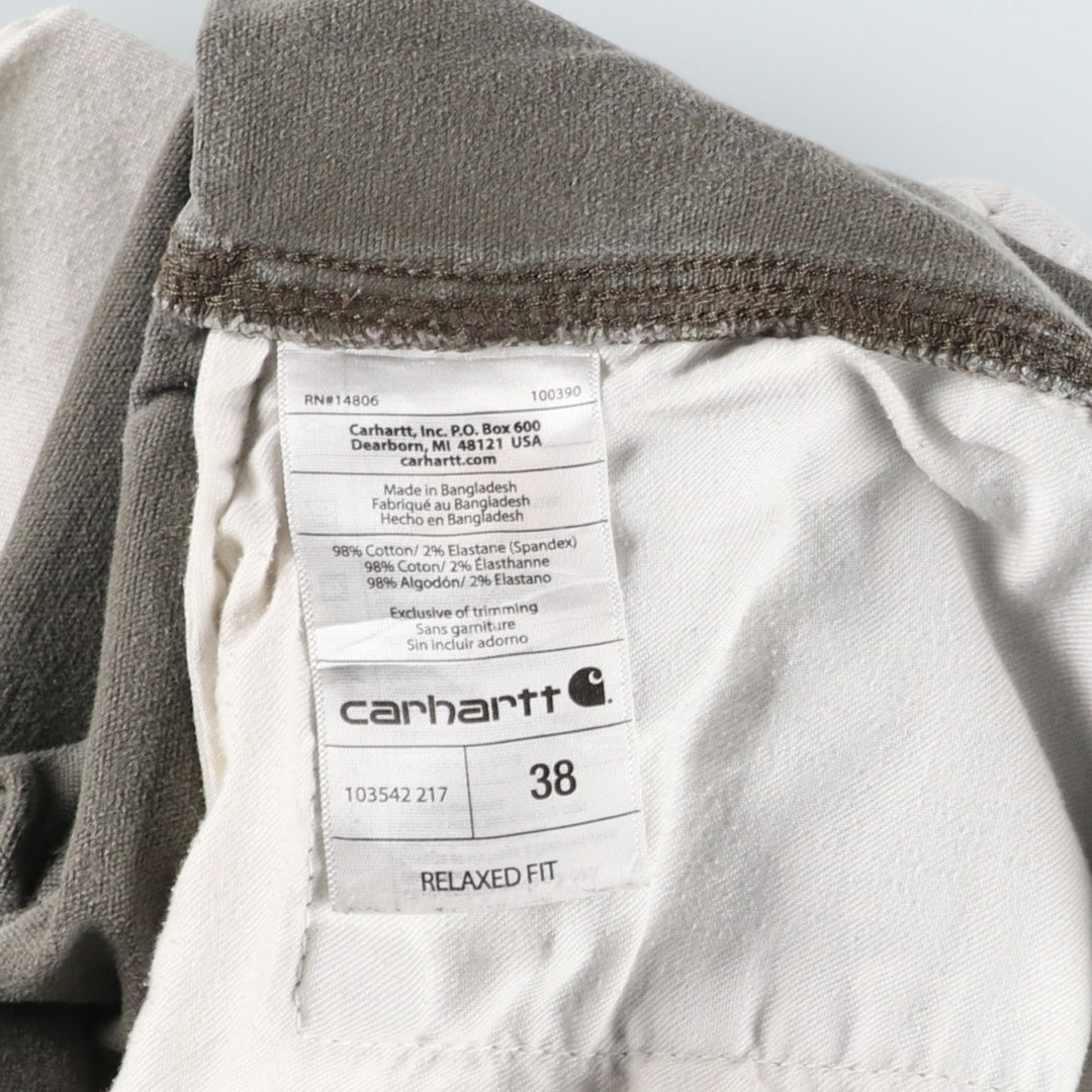 Carhartt Relaxed Fit Duck Cargo Shorts, Men's, W37 cotton Khaki type Vintage Second Hand