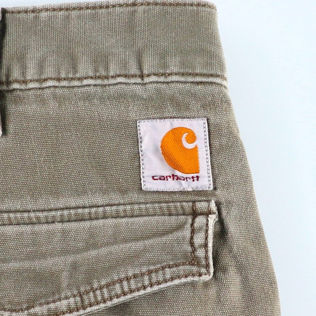 Carhartt Relaxed Fit Duck Cargo Shorts, Men's, W37 cotton Khaki type Vintage Second Hand