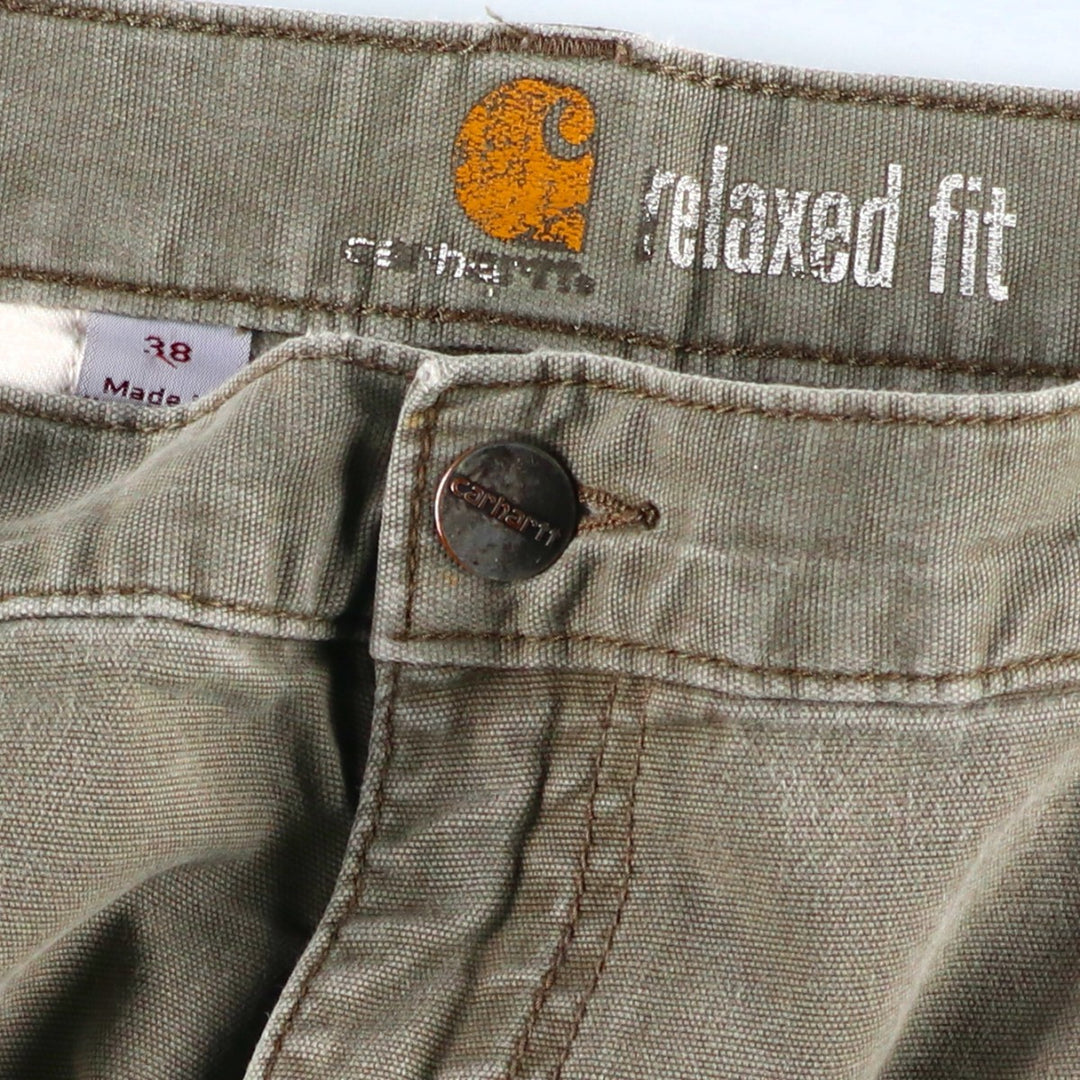 Carhartt Relaxed Fit Duck Cargo Shorts, Men's, W37 cotton Khaki type Vintage Second Hand