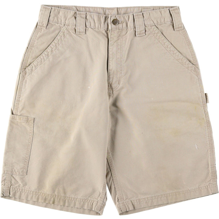 2000'S Carhartt duck canvas painter shorts, men's size W31 (approx.) cotton Beige type Vintage Second Hand
