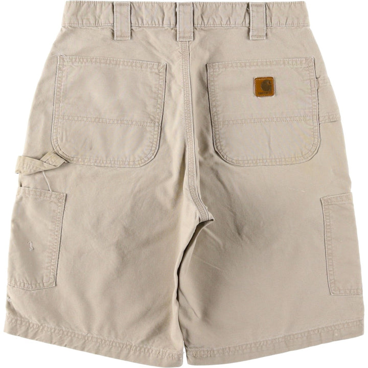 2000'S Carhartt duck canvas painter shorts, men's size W31 (approx.) cotton Beige type Vintage Second Hand