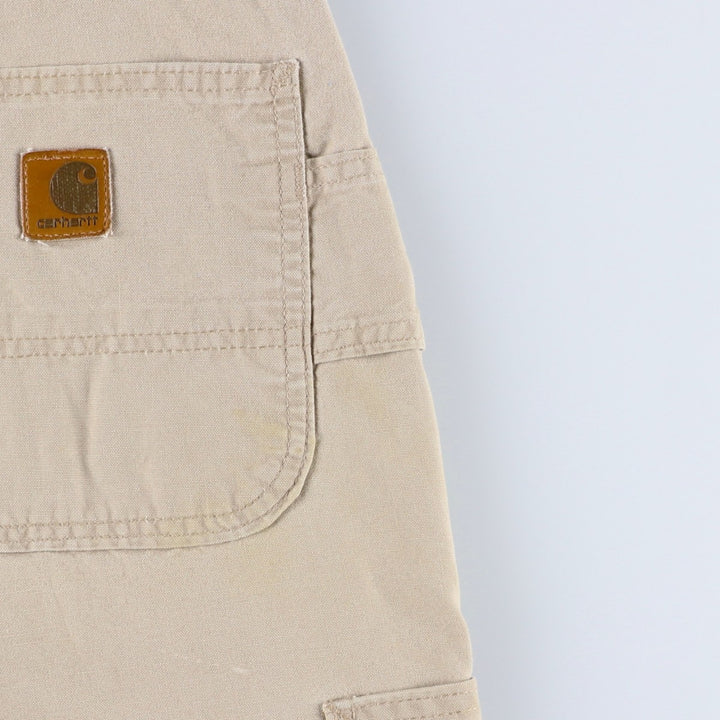 2000'S Carhartt duck canvas painter shorts, men's size W31 (approx.) cotton Beige type Vintage Second Hand