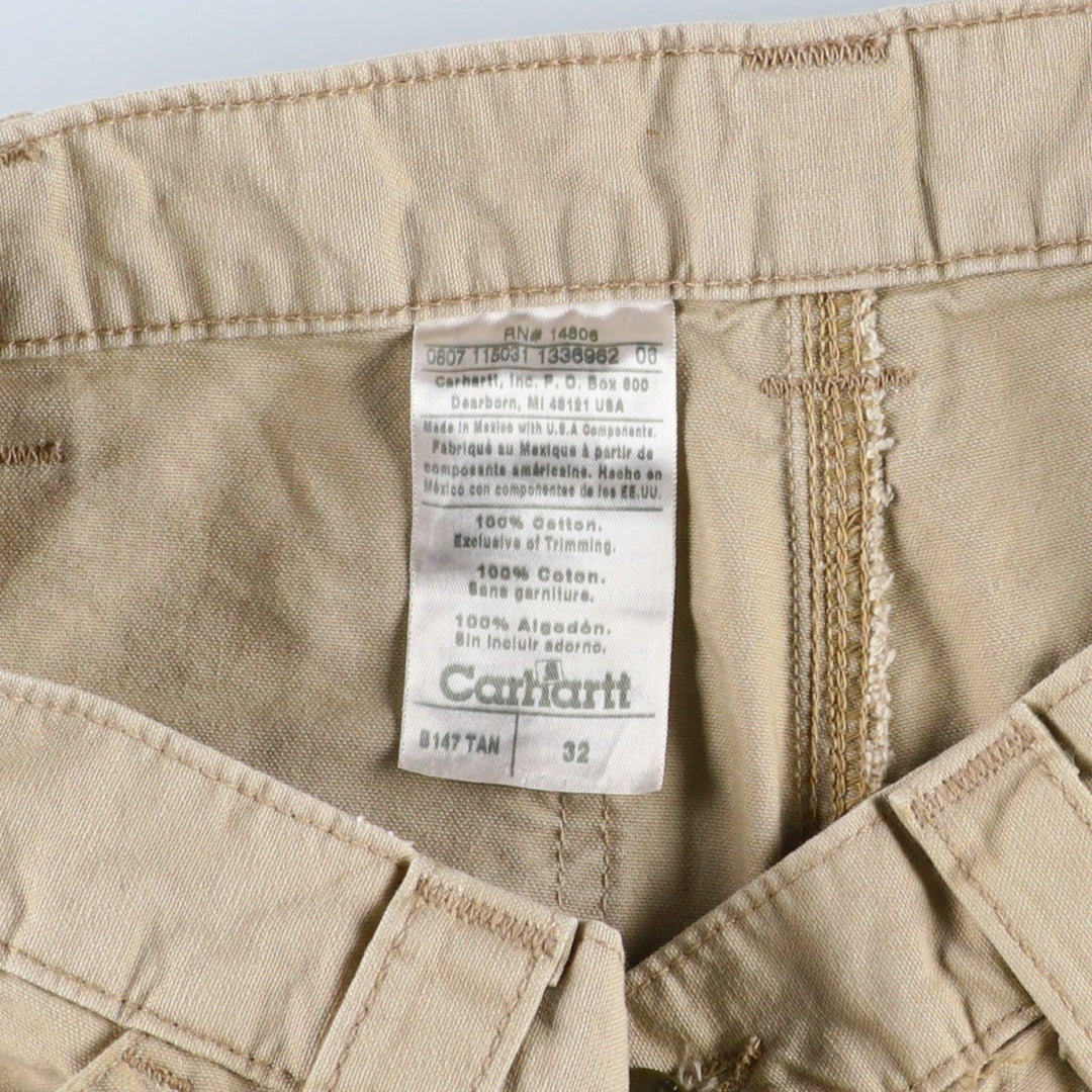 00'S Carhartt Duck Painter Shorts, Men's W32 cotton Beige type Vintage Second Hand