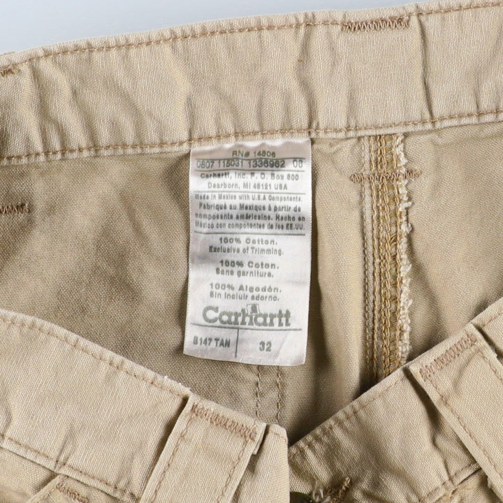 00'S Carhartt Duck Painter Shorts, Men's W32 cotton Beige type Vintage Second Hand