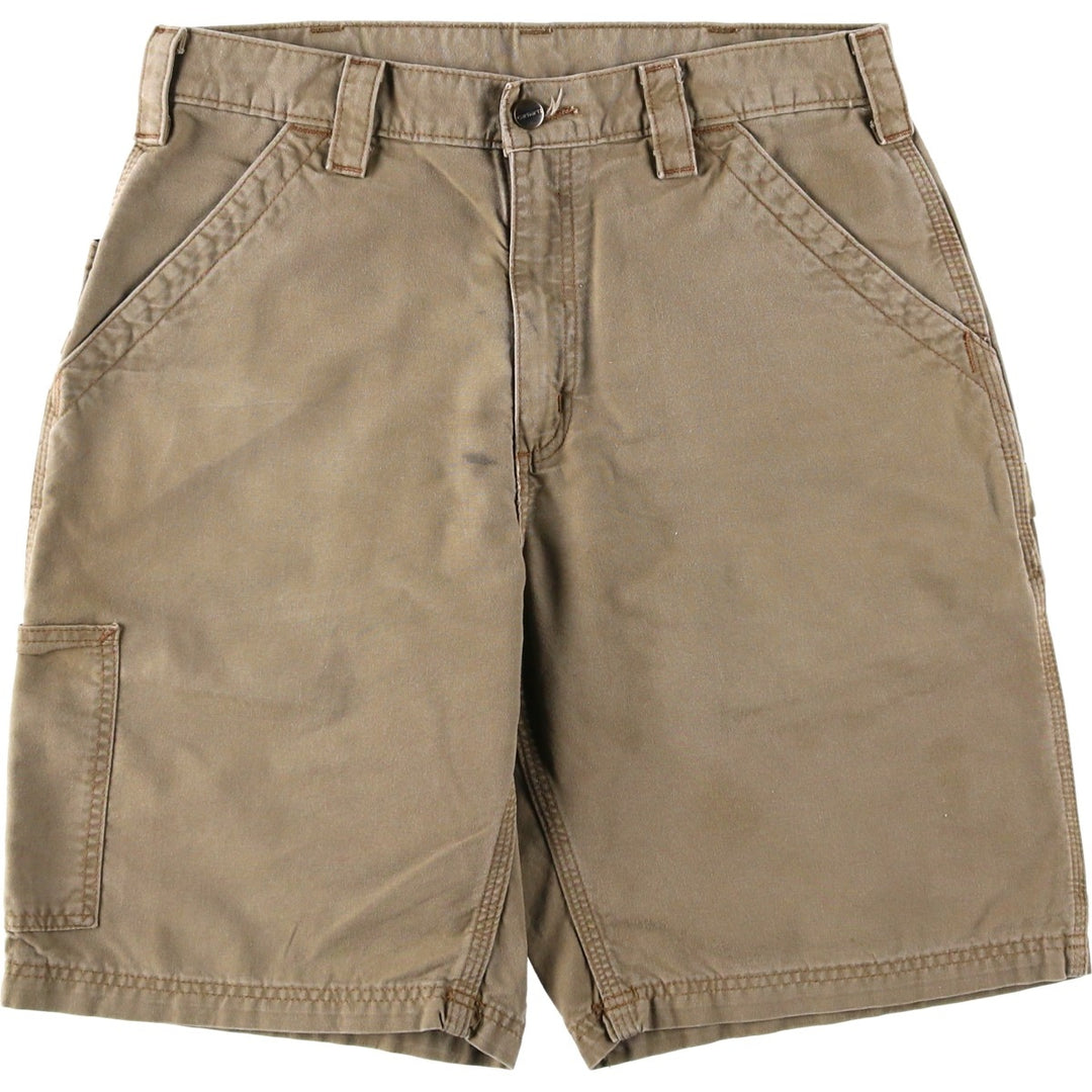 Carhartt Loose Fit Duck Canvas Painter Shorts (Men's, equivalent to size W32) cotton Beige type Vintage Second Hand