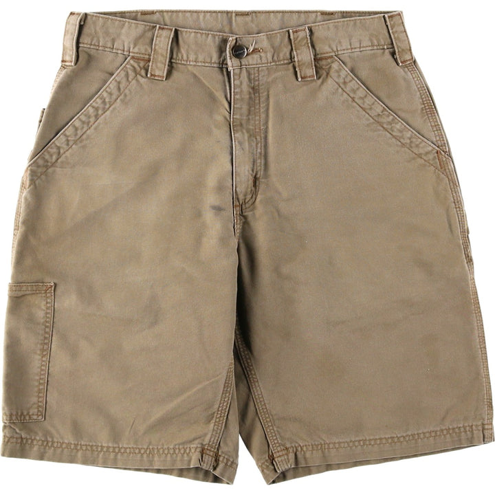 Carhartt Loose Fit Duck Canvas Painter Shorts (Men's, equivalent to size W32) cotton Beige type Vintage Second Hand