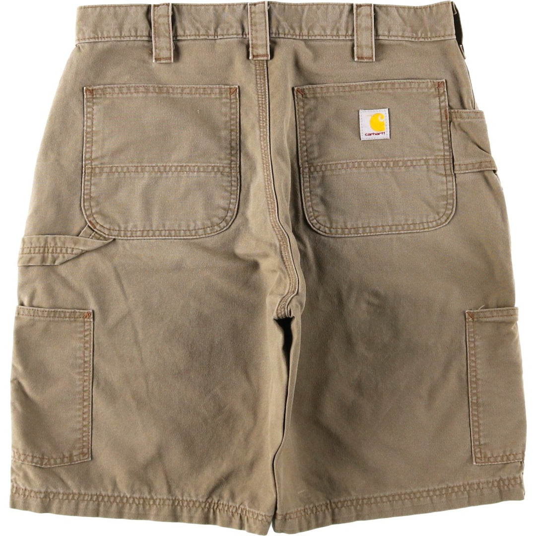 Carhartt Loose Fit Duck Canvas Painter Shorts (Men's, equivalent to size W32) cotton Beige type Vintage Second Hand