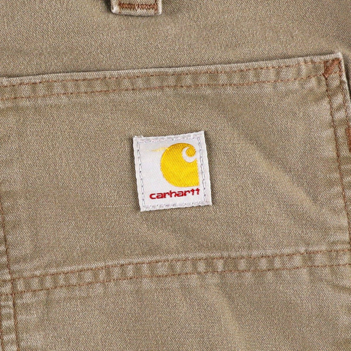 Carhartt Loose Fit Duck Canvas Painter Shorts (Men's, equivalent to size W32) cotton Beige type Vintage Second Hand