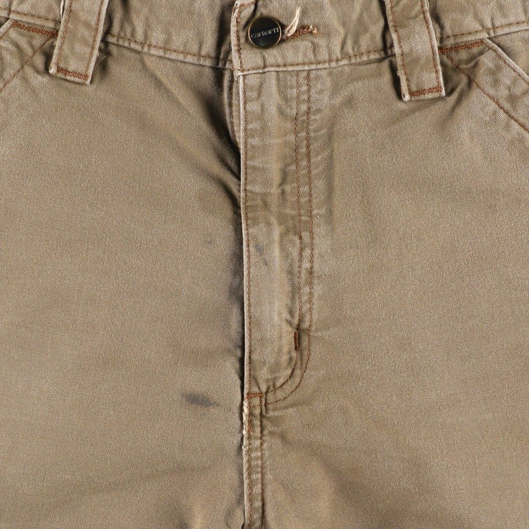 Carhartt Loose Fit Duck Canvas Painter Shorts (Men's, equivalent to size W32) cotton Beige type Vintage Second Hand