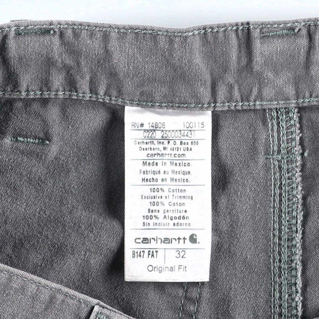 Carhartt ORIGINAL FIT Duck Painter Shorts, Men's, W32 equivalent cotton gray type Vintage Second Hand