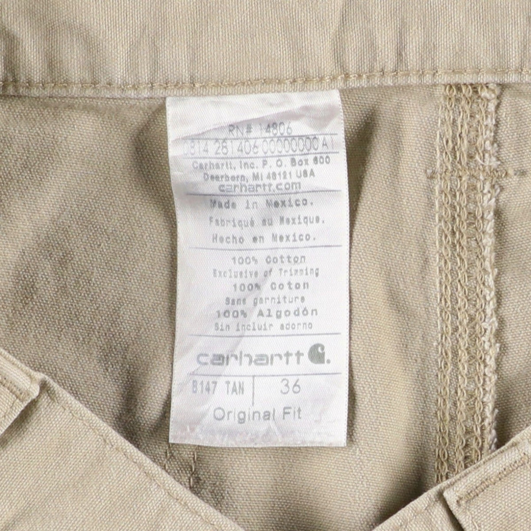 Carhartt Original Fit Duck Painter Shorts, Men's Size 35 cotton Beige type Vintage Second Hand