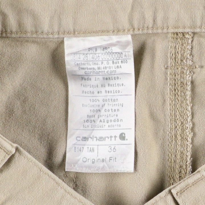 Carhartt Original Fit Duck Painter Shorts, Men's Size 35 cotton Beige type Vintage Second Hand