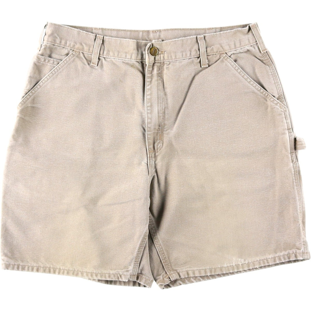 00'S Carhartt Duck Painter Shorts, Men's, W35 cotton Beige type Vintage Second Hand