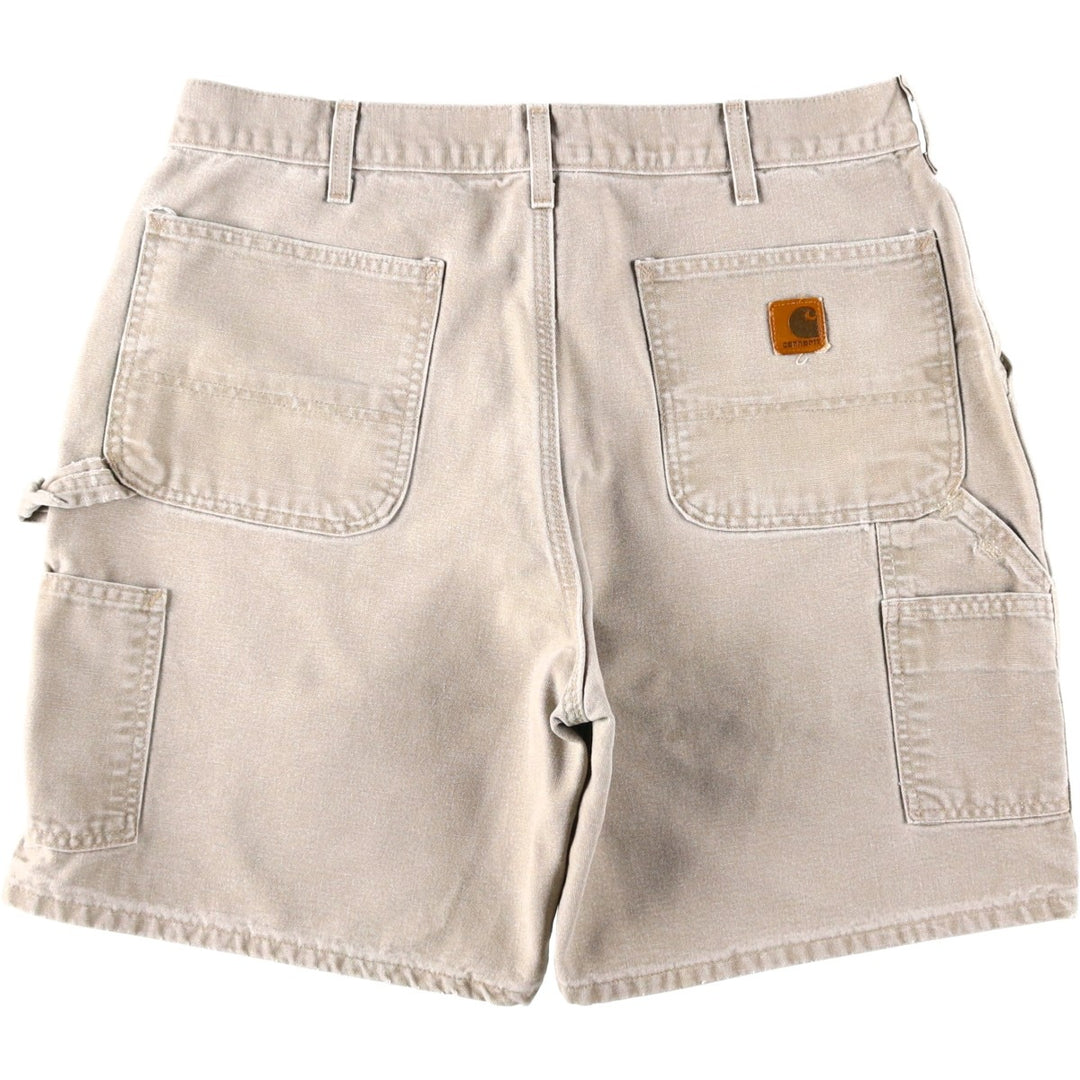 00'S Carhartt Duck Painter Shorts, Men's, W35 cotton Beige type Vintage Second Hand
