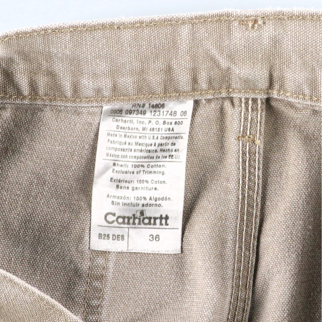 00'S Carhartt Duck Painter Shorts, Men's, W35 cotton Beige type Vintage Second Hand