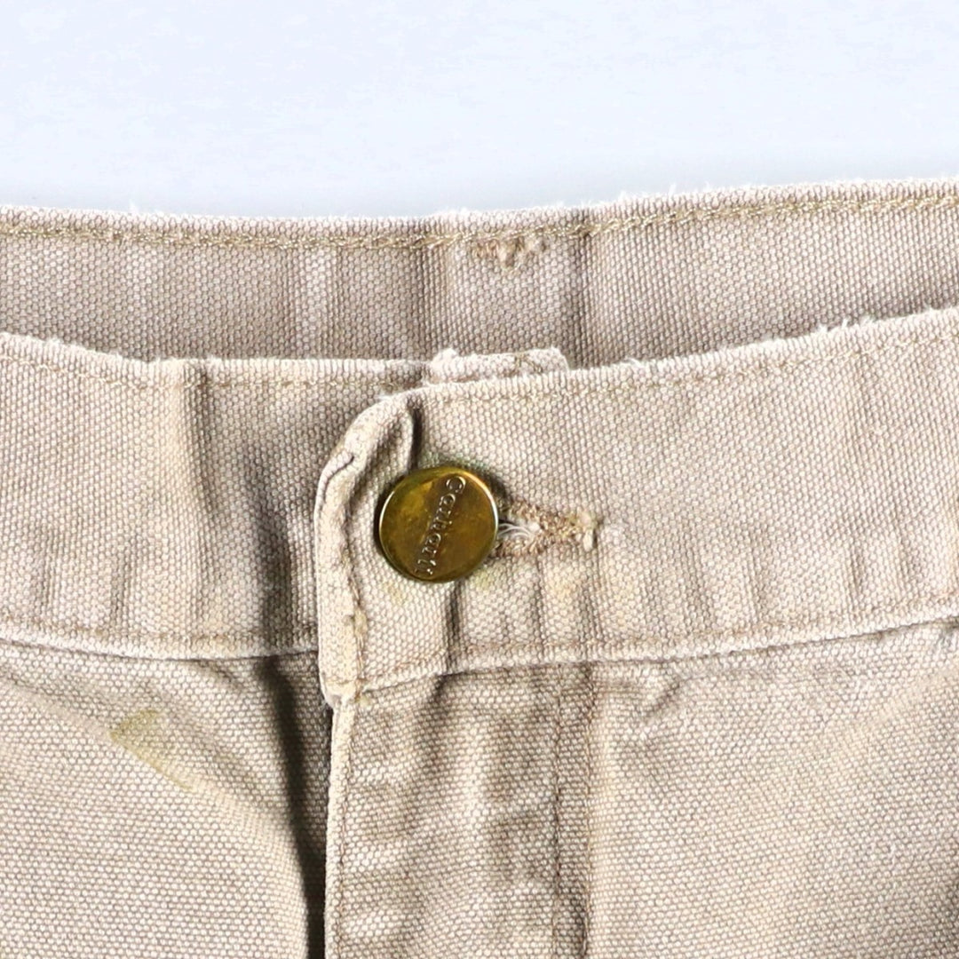 00'S Carhartt Duck Painter Shorts, Men's, W35 cotton Beige type Vintage Second Hand