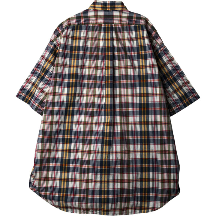 Ralph Lauren BLAKE short sleeve button down check shirt men's XL size cotton multicolor Vintage Second Hand