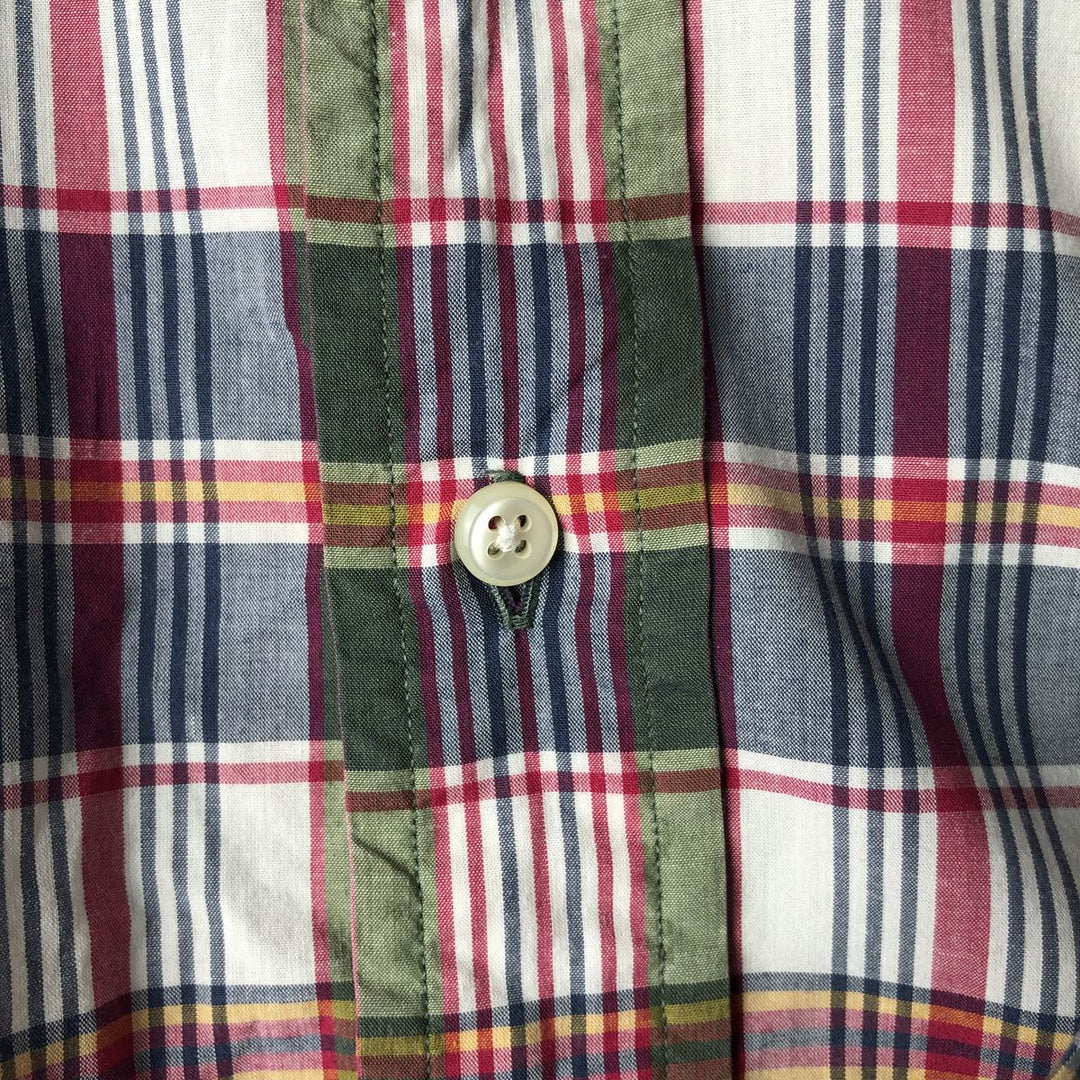 Ralph Lauren BLAKE short sleeve button down check shirt men's XL size cotton multicolor Vintage Second Hand