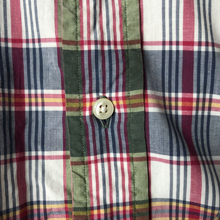 Ralph Lauren BLAKE short sleeve button down check shirt men's XL size cotton multicolor Vintage Second Hand