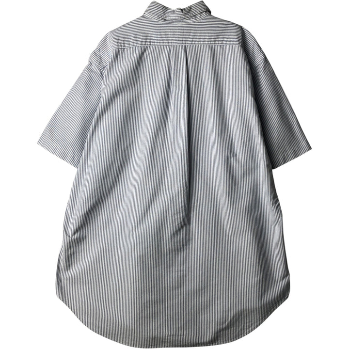 Ralph Lauren Classic Fit Short Sleeve Button Down Striped Shirt Men's Size L cotton white type Vintage Second Hand