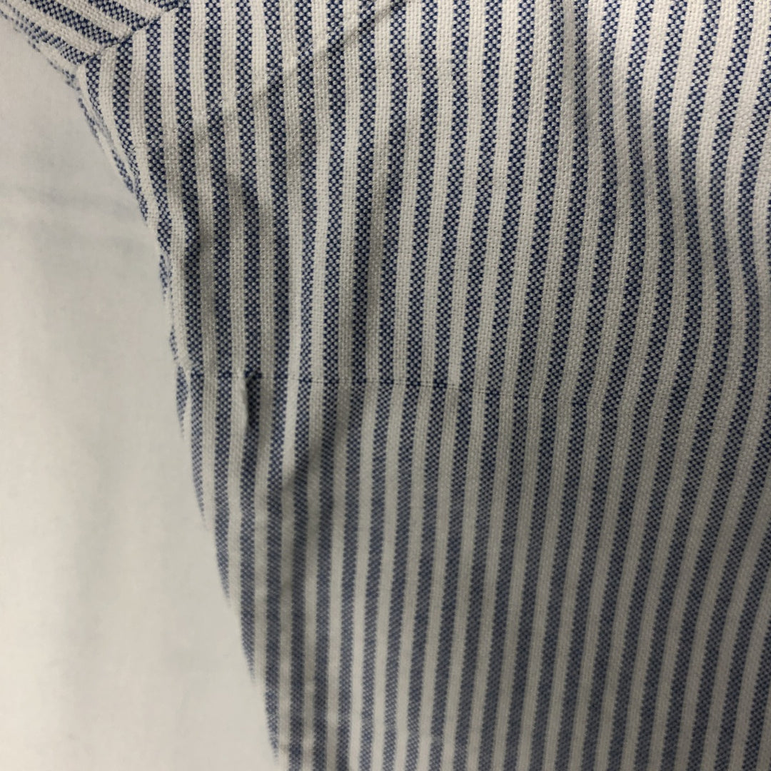 Ralph Lauren Classic Fit Short Sleeve Button Down Striped Shirt Men's Size L cotton white type Vintage Second Hand