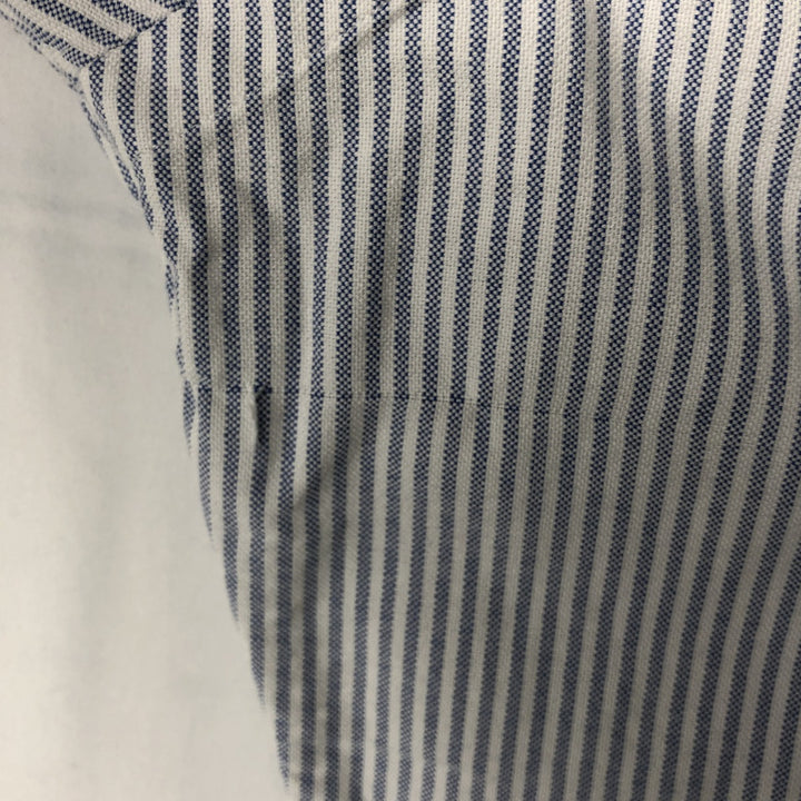 Ralph Lauren Classic Fit Short Sleeve Button Down Striped Shirt Men's Size L cotton white type Vintage Second Hand