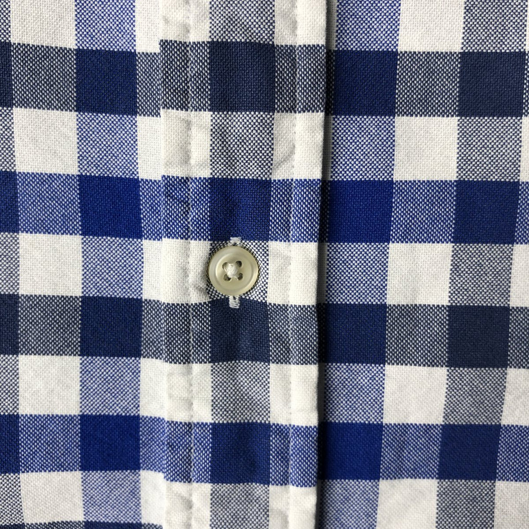 Ralph Lauren short sleeve button down check shirt, men's XL size cotton blue type Vintage Second Hand