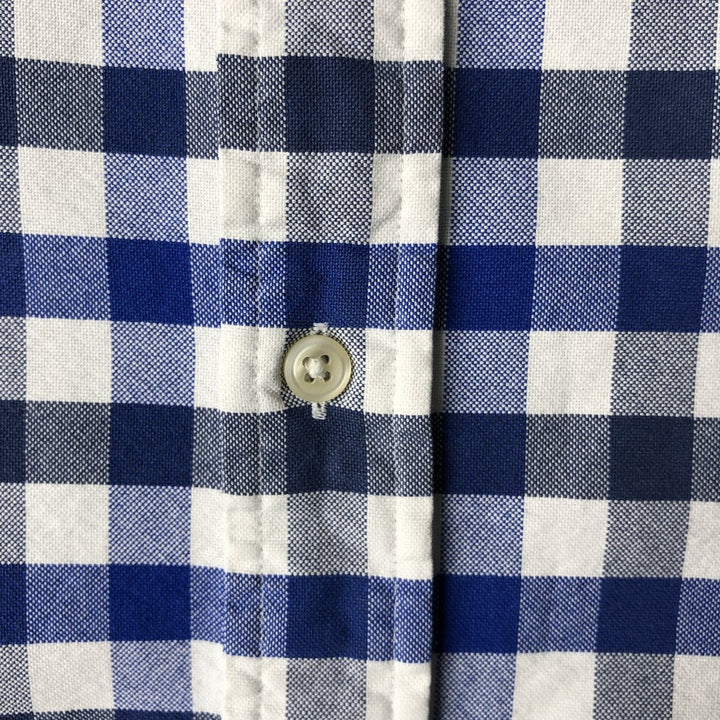 Ralph Lauren short sleeve button down check shirt, men's XL size cotton blue type Vintage Second Hand