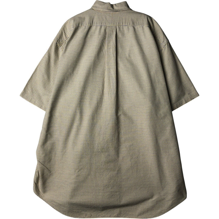 Ralph Lauren BLAKE short sleeve button down check shirt men's XL size cotton yellow type Vintage Second Hand