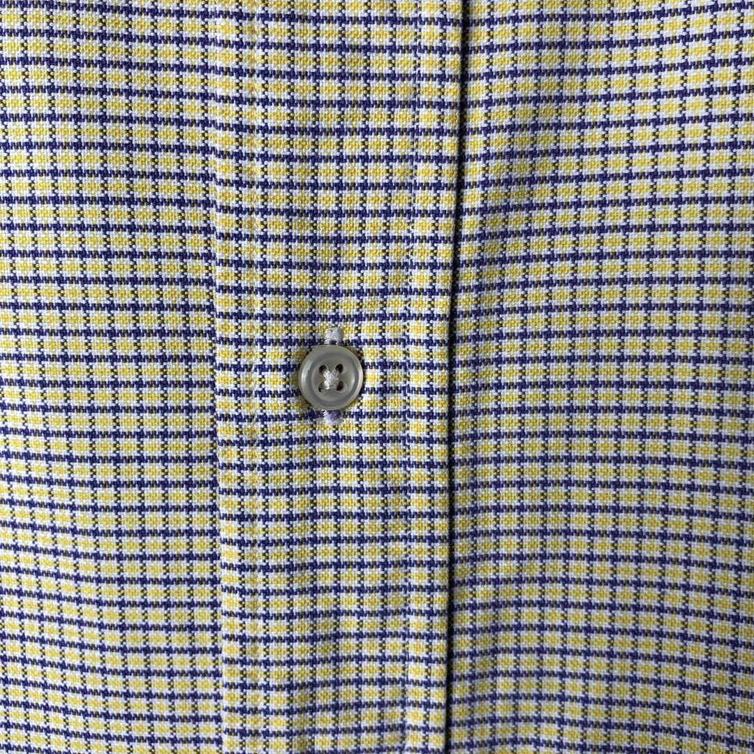 Ralph Lauren BLAKE short sleeve button down check shirt men's XL size cotton yellow type Vintage Second Hand