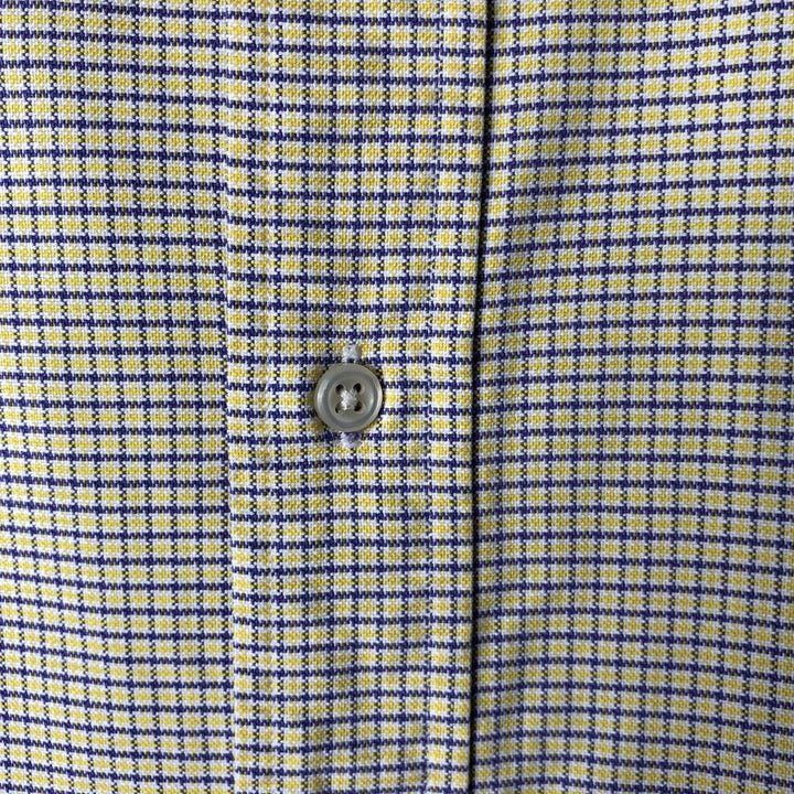 Ralph Lauren BLAKE short sleeve button down check shirt men's XL size cotton yellow type Vintage Second Hand