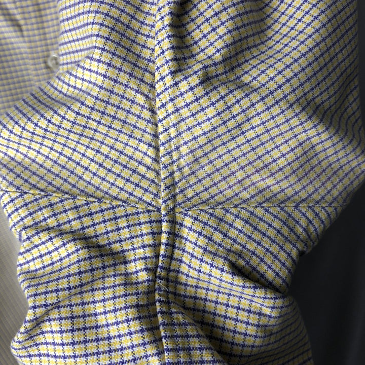 Ralph Lauren BLAKE short sleeve button down check shirt men's XL size cotton yellow type Vintage Second Hand