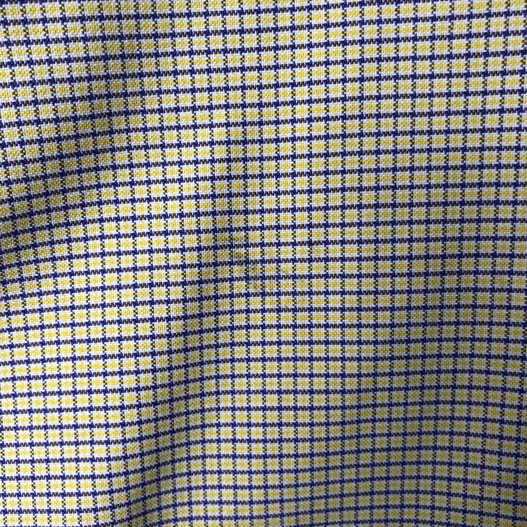 Ralph Lauren BLAKE short sleeve button down check shirt men's XL size cotton yellow type Vintage Second Hand