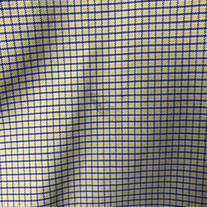 Ralph Lauren BLAKE short sleeve button down check shirt men's XL size cotton yellow type Vintage Second Hand