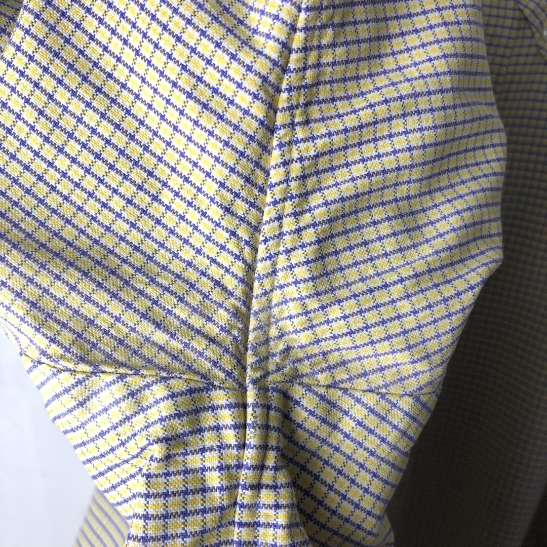Ralph Lauren BLAKE short sleeve button down check shirt men's XL size cotton yellow type Vintage Second Hand