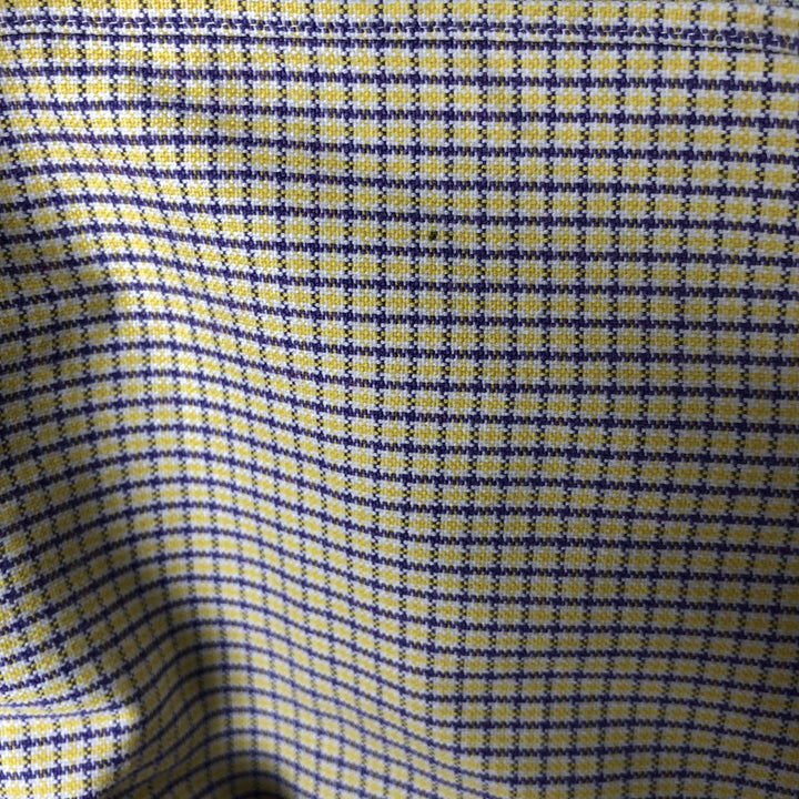 Ralph Lauren BLAKE short sleeve button down check shirt men's XL size cotton yellow type Vintage Second Hand